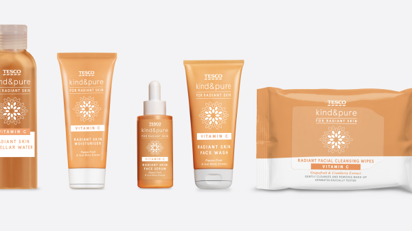 Tesco has launched a range of new everyday skincare products as part of its new own-brand Kind & Pure beauty range. 