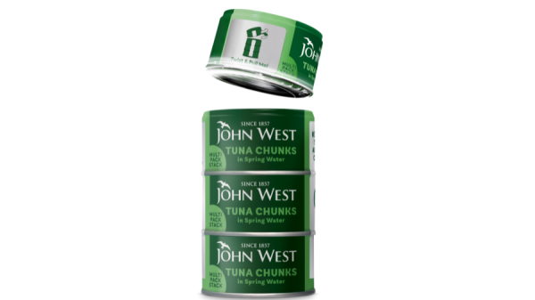 Tinned fish manufacturer John West has cut excess packaging with the introduction of a new fully recyclable aluminium strip.